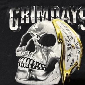 Grim Days Shirt - gebraucht Größe L - sehr guter Zustand! Time Is On Your Side Totenkopf - Bild 1 von 3