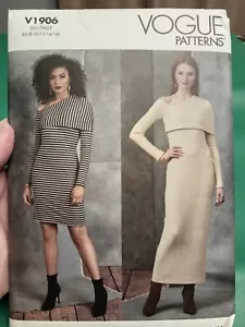 Pattern VOGUE PATTERNS V1906 close fitting dress 2022 UNCUT Size 8-16 - Picture 1 of 14