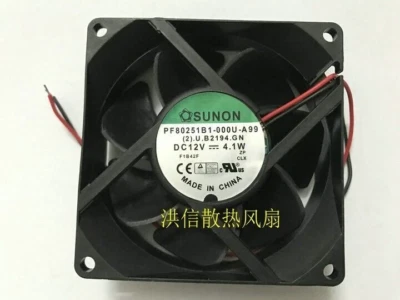 1pcs New SUNON PF80251B1-000U-A99 DC12V 4.1W 8cm cooling fan - Image 1 of 2