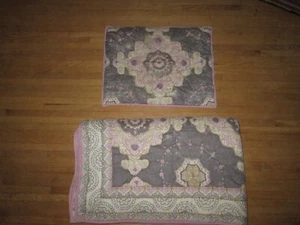 POTTERY BARN Teen Bohemian Wonder couette double + médaillon factice broderie dorée - Photo 1/4