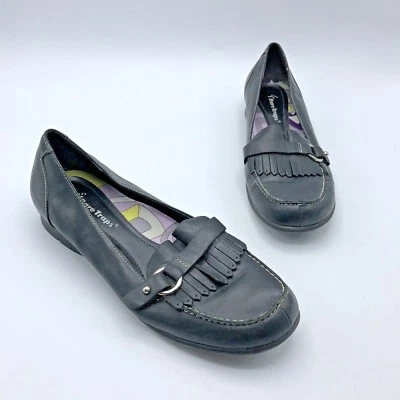 Zapato sin usar Bare Traps Swept para mujer de cuero negro sin usar talla 7,5 M usado Foto 1 de 4