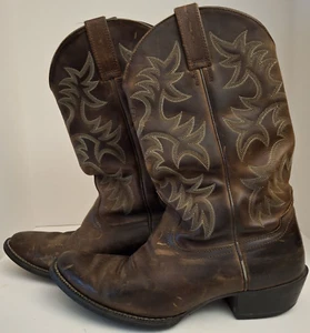 Ariat Heritage Mens Size 10 Brown Distressed Leather Cowboy Western Boots - Picture 1 of 5