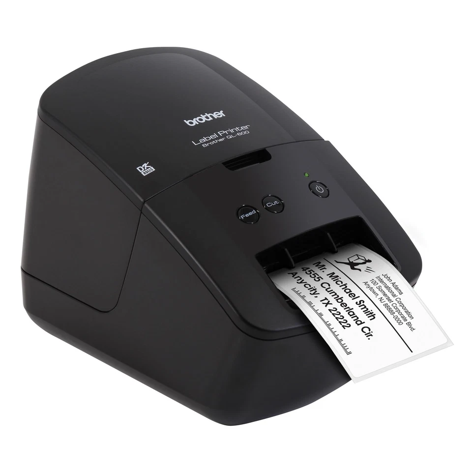 Brother QL 600 Label Printer 2 4 Inch High Resolution Printing Fast and Compact - Image 1 of 4