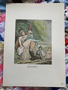 Thomas Rowlandson Erotic Print "The Sentries" 6.4"x5.2" - Picture 1 of 2