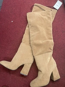 Bota Alta Pinkie De Color Camel Talla 37 Sin Embalaje. - Imagen 1 de 3