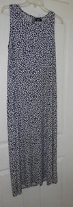 MSK Women’s Blue Floral Maxi Dress Sleeveless Career Office XL - Picture 1 of 4