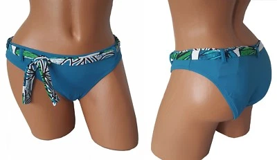 JAG NEW Solid Blue Women's Size S Small 4 6 Swimsuit Bikini Bottom $45 S487-S - Image 1 of 3