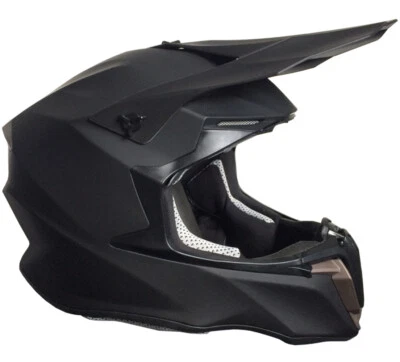 Crosshelm 806 Motocross Downhill Enduro Helm Motorradhelm  matt schwarz S M L XL - Bild 1 von 4
