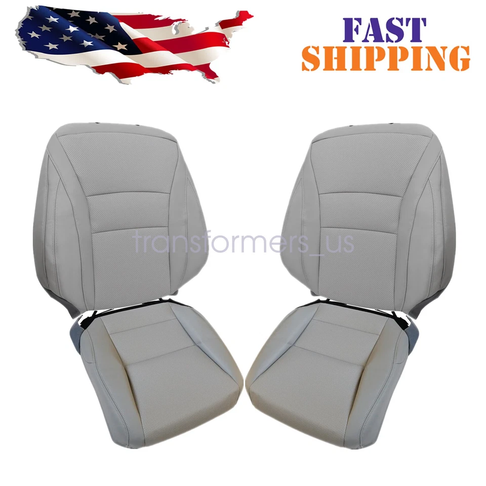For Honda Accord 2013-17 Driver Passenger Bottom Top Perforated Seat Cover Gray - Image 1 of 1