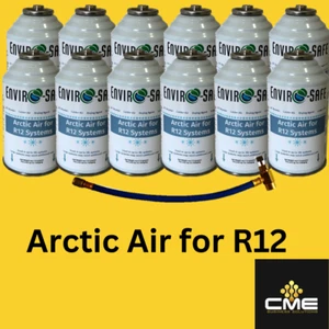Envirosafe Arctic Air para R12, soporte automático de CA, estuche de 12 latas y manguera de latón - Imagen 1 de 3