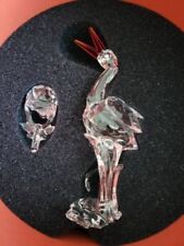 Swarovski Stork With Baby Crystal 659401 Figurine Brand New in Box Mint COA
