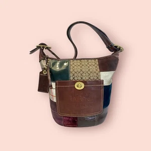 COACH Bleecker Patchwork Holiday Vintage Y2K Duffle Crossbody Hobo Purse 11356 - Picture 1 of 17