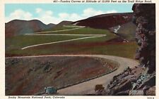 Postcard CO Rocky Mt Nat'l Park Tundra Curves Trail Ridge Road Vintage PC f7855