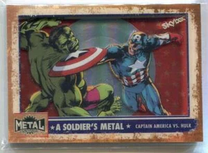 SkyBox Marvel Metal Universe Avengers A Soldier's Metal 2024 sm9 Hulk - Imagen 1 de 2