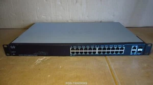 Cisco SG200-26 SLM2024T V03 Switch 24-Port GIGABIT + 2x 1Gb Combo SFP + RM EARS - Photo 1/5