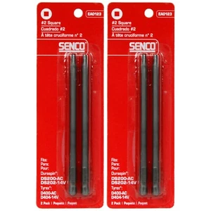 Senco EA0123 DuraSpin #2 Square Drive Bit 4 Bits 2 Packages New for DS200 DS202 - Picture 1 of 2