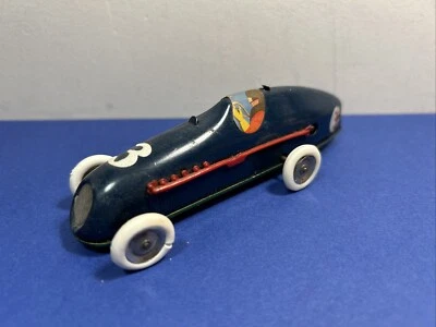 Triang Minic Racing Car Clockwork Tinplate Nice Original Cond - Blue - Image 1 of 4