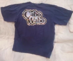 Size L Cabo Wabo Cantina Las Vegas Sammy Hagar T-Shirt Navy Blue Large Montrose - Picture 1 of 5