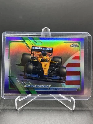 2021 Topps Chrome Formula 1 F1 Daniel Ricciardo Purple Green SP #100 - Image 1 of 2