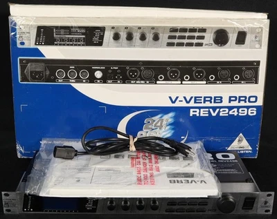 Procesador de efectos de motor de reverberación doble Behringer V-Verb Pro REV2496 con caja y manual Foto 1 de 4