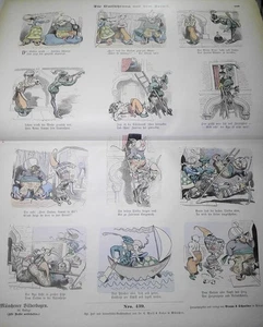 1890 El secuestro del serrallo - Hoja ilustrada de Munich No. 439 Wilhelm Busch - Imagen 1 de 4