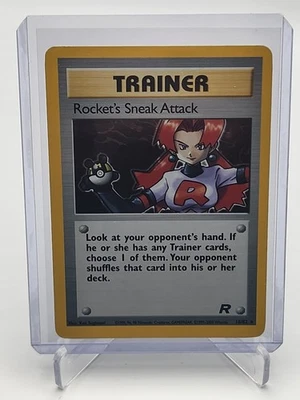 1999 Pokémon Team Rocket Rocket's Sneak Attack Trainer 16/82 Holo Rare MP WOTC - Image 1 of 2