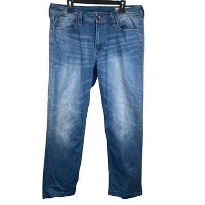 Pantalones de mezclilla Seven7 para hombre (se adapta a 37x30) calce recto lavado medio Foto 1 de 4