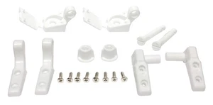 PP835-34 Leaf Straight Universal Fit Toilet Seat Hinge, Plastic, 4" x 5", White - Picture 1 of 2