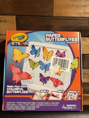 Kit de mariposas de papel educativo Crayola Steam niños niñas experimentos científicos Foto 1 de 2