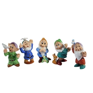 Figura Disney Blancanieves Bosque Amigos Dopey Doc Sneezy Bashful Feliz 2.25" - Imagen 1 de 9