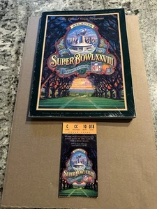 1991 Super Bowl XXVIII Game Program & Ticket Stub Dallas Cowboys VS Buffao Bills - Picture 1 of 6