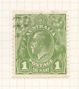 Australia KGV 1d Green C of A Fine used stamp. - Picture 1 of 1