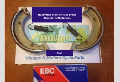 Zapatas de freno delanteras o traseras Husqvarna y resortes 250-420 años 70-80 ¡NUEVAS! Foto 1 de 4
