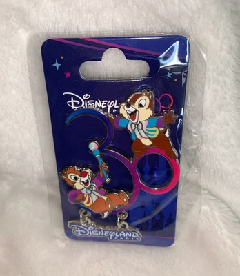 Nuevo prendedor colgante Chip & Dale 2022 Disney Disneyland París 30 aniversario Foto 1 de 4