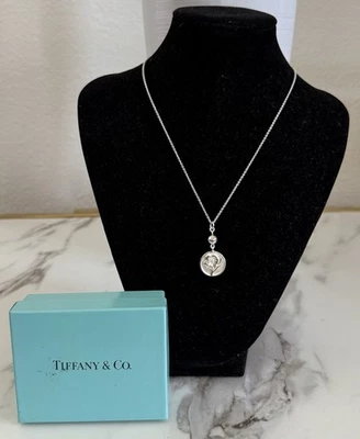 Tiffany & Co Plata Naturaleza Rosa Collar Colgante Dije Cadena 16 Pulgadas Foto 1 de 4