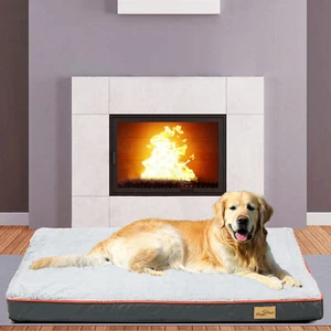 Rectangle Orthopedic Dog Bed Sponge Foam Washable Cover Soft Durable Pillow Bed - Picture 1 of 25
