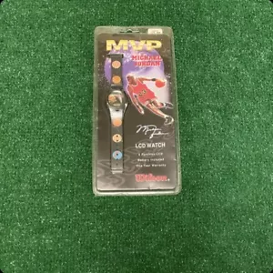 VINTAGE 90s MVP MICHEAL JORDAN WATCH BY WILSON 1990s OG IN PACKAGING - Picture 1 of 3