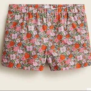 J Crew Liberty Pull On Organic Cotton Short Meadow Song Floral Sz XS Style BF391 - Picture 1 of 10