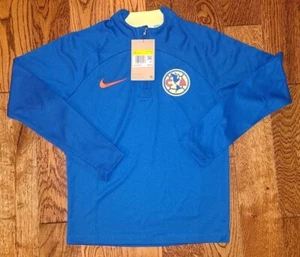 $55 NIKE YOUTH KIDS SMALL CLUB AMERICA SOCCER DRI-FIT JACKET 1/4 ZIP DX3146 NWT - Picture 1 of 2