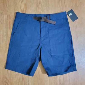 Nike SB Dunk Low Panda gewebte Shorts Skateboarding mit Gürtel Größe M 30 brandneu - Bild 1 von 9