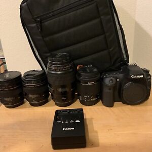 Canon EOS 80d Digital SLR Camera With 18-55mm Is STM Lens And 3 Other Lens