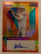 2023 Leaf Vivid Devin Brown Crystal Ice RC Rookie Auto #2/3 Ohio State BA-DB1