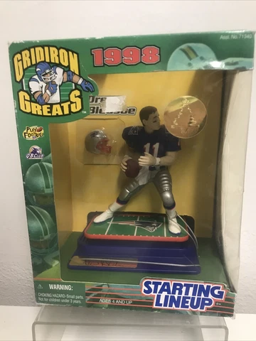 Starting Lineup 1998 NFL Drew Bledsoe Gridiron Greats Figurine Home Jersey Cover