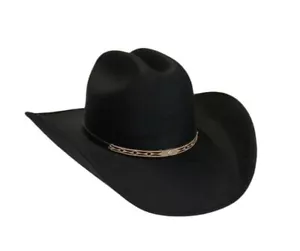 MEN'S BLACK WESTERN COWBOY HAT THE OLD MURRIETA LUXURY STYLE RODEO VAQUERO - Picture 1 of 9