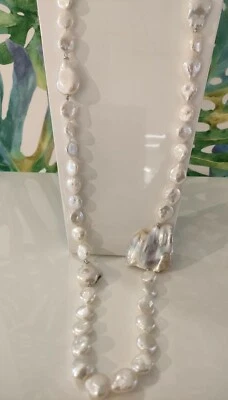 Collana  lunga Donna cm 106 Perle coltivate  Acqua dolce e perle scaramazze - Immagine 1 di 4