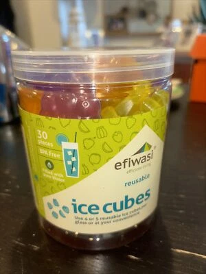 NEW Efiwasi 30 piece reusable ice cubes fruit - Image 1 of 3
