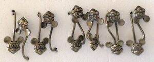Disney Mickey Mouse Brass Shower Curtain Hangers Used