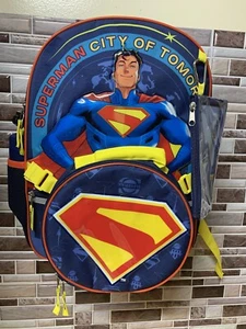 5 PC Superman Backpack Lunch Box Bag Tote water bottle - Picture 1 of 5