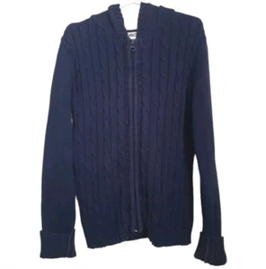 Cherokee School Uniforms Girls Blue Navy Zip Sweater Hoodie Sz M (7/8) Cotton. - Picture 1 of 5