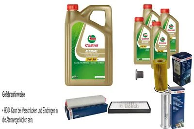 BOSCH Inspektionspaket 9 L Castrol 5W-30 M für BMW X5 3.0d xDrive30d X6 - Bild 1 von 4